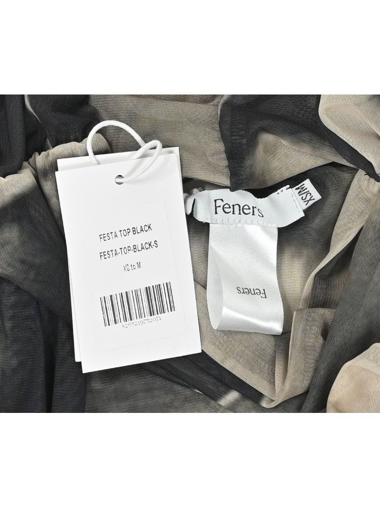 Feners Festa Top In Black — image 3 of 4